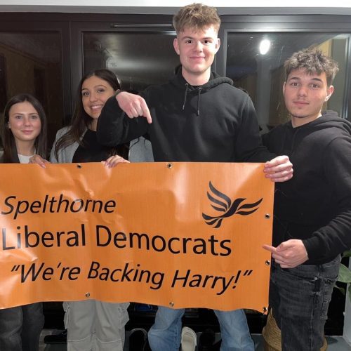 "We're Backing Harry!" Harry Boparai, the man widely tipped to be Spelthorne's next MP, is attracting the support of many first time voters.